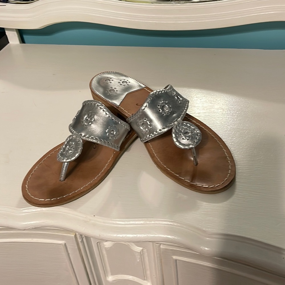 Jack Rogers silver sandals size 10M